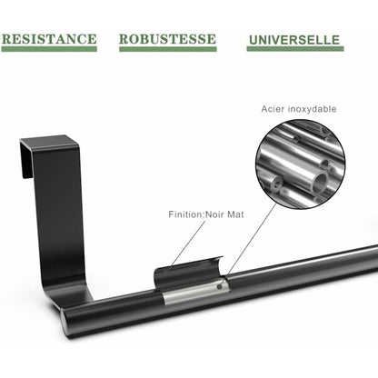 Kitchen Towel Bar, 2 pcs Set Kitchen Towel Holders, Matte Black - Image 3