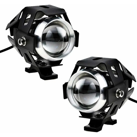2 pcs 125W Motorcycle Headlight Extra LED Fog Light Motorbike Spotlight 1200Lm U5 Waterproof Motorcycle Scooter 4