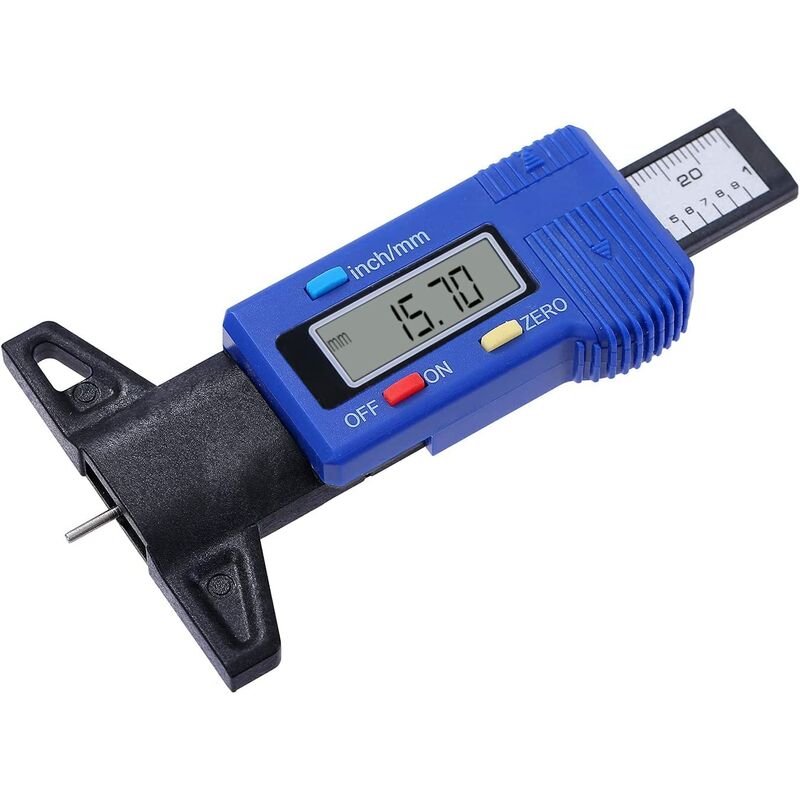 Digital Tire Depth Gauge Caliper Carbon Fiber For Car Motorcycle Vans Trucks 40141563 - Image 2