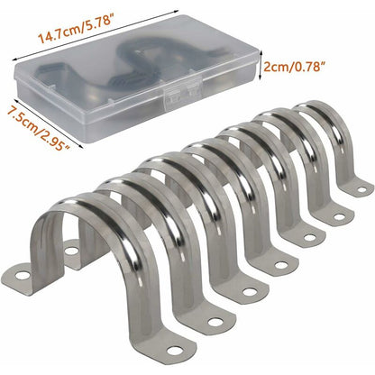 25Mm Stainless Steel 304 Hose Clamp U Type Pipe Clamp 20 pcs Tube Clamp Coupling Hoop 20 pcs Wholesale - Image 4