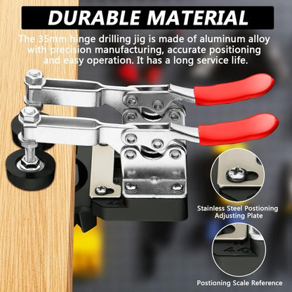 35Mm Hinge Jig, Door Cabinet Hinge Jig, Concealed Hinge Jig, Drill Guide Locator For Cabinets And Wardrobes - Image 4