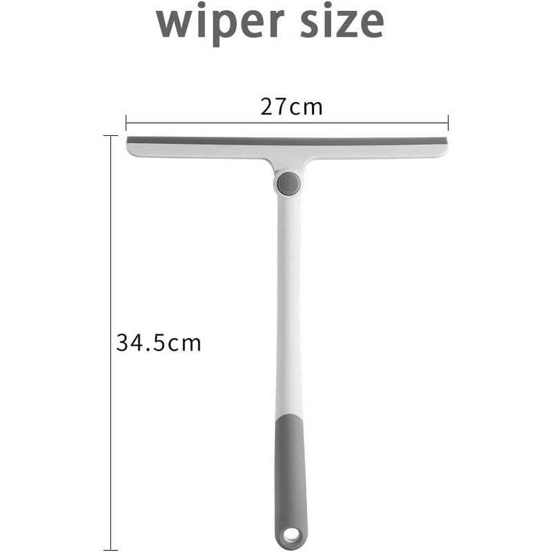 Silicone Shower Squeegee, White Shower Glass Squeegee, Multi-Purpose Silicone Squeegee For Windows, Mirrors, Glass, - Image 2