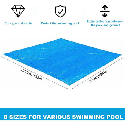 Pool Ground Sheet, Rectangular Pool Ground Sheet For 300X200Cm Pool - Blue Waterproof Foldable Pool Ground Sheet And - Image 2