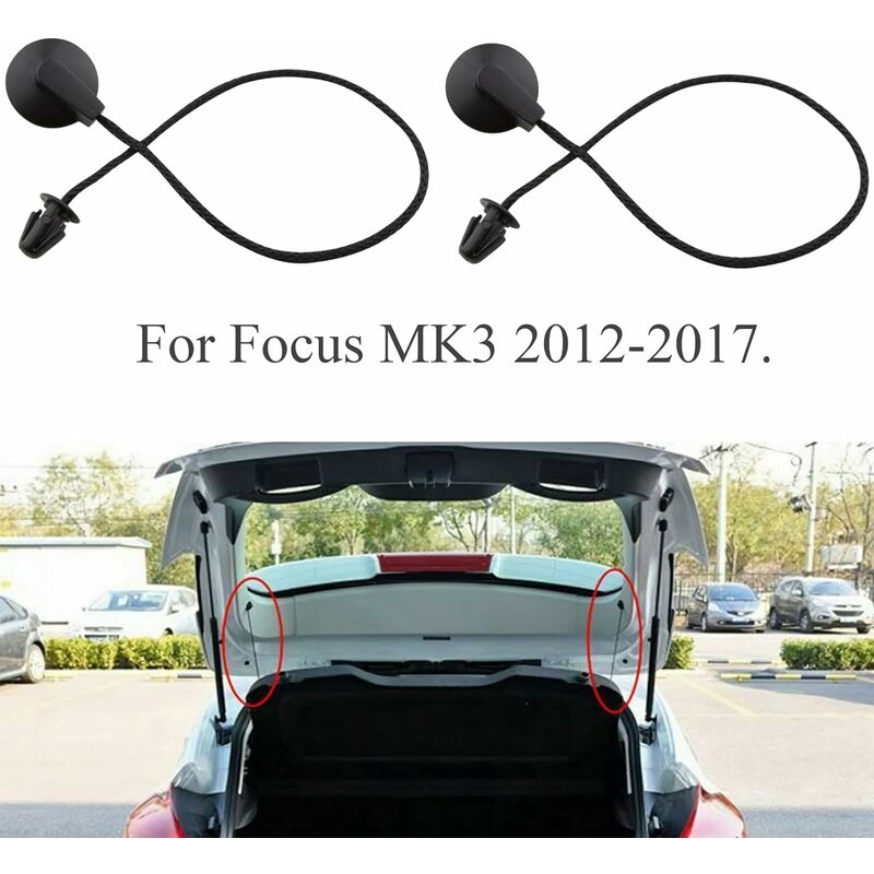 2 pcs Rear Parcel Shelf Tie Down Cords Compatible With Ford Focus Mk3 2012-2017 Cv6Z5846538A Bm51A46538Aa - Image 3