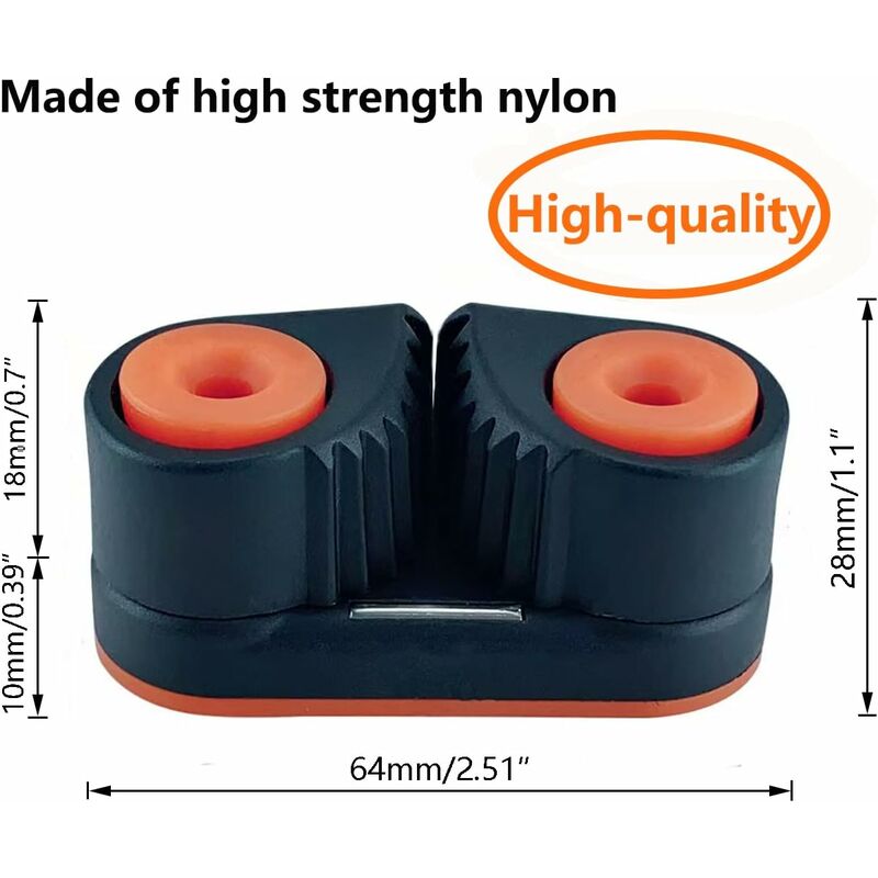 Ball Bearing Cam Cleat Marine Boat Quick Entry ROpe Cam Cleat Wire Fairlead Sailing Sailboat Equipment - Image 2