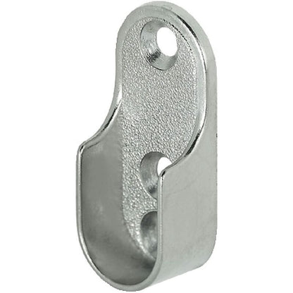 Oval Furniture Rail Hanger 2 Pieces - Wardrobe Tube Bracket For Oval Bar Nickel Plated Steel ROd Hanger Fixing Metal - Image 2