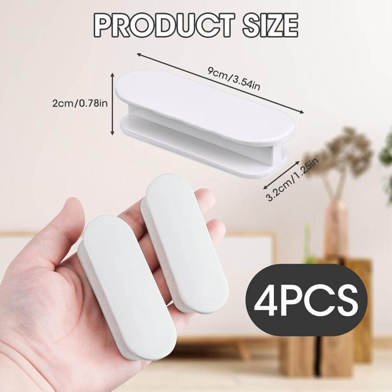 Balcony Door Knob, 4 pcs Set Door Handles, Cabinets, Furniture Glass, Plastic Look - Image 2