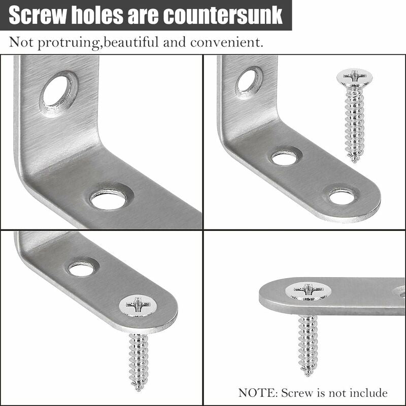 13 pcs Stainless Steel Corner Brace 40X40Mm, Corner Braces For Fixing And Repairing Furniture, Reinforcing Joints, - Image 3