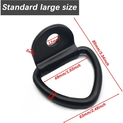 Lashing Ring 6 Pieces D-Ring Anchor 85 X 63 Mm, Black Heavy Duty Lashing Rings Load 300Kg For Trailer Heavy Equipment - Image 2