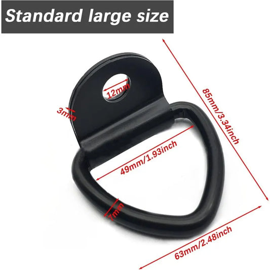 Lashing Ring 6 Pieces D-Ring Anchor 85 X 63 Mm, Black Heavy Duty Lashing Rings Load 300Kg For Trailer Heavy Equipment - Image 2