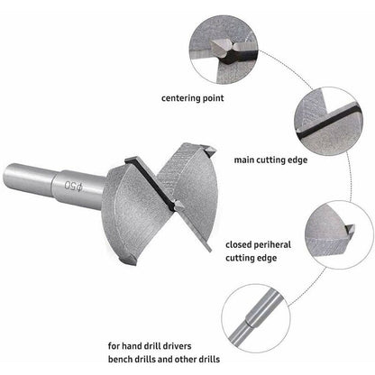 Wood Drill Bits, 50Mm Carbide Wood Cutter, Installing Wooden Spherical Doors, Drawers, Plywood, Quickly Helps You Make - Image 3