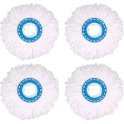 4 pcs Microfiber Mop Heads, ROund Replacement Mop Heads 360 ROtation Mop Heads For Floor Cleaning (Diameter 16Cm)