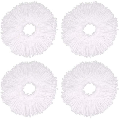 4 pcs Microfiber Mop Heads, ROund Replacement Mop Heads 360 ROtation Mop Heads For Floor Cleaning (Diameter 16Cm) - Image 2