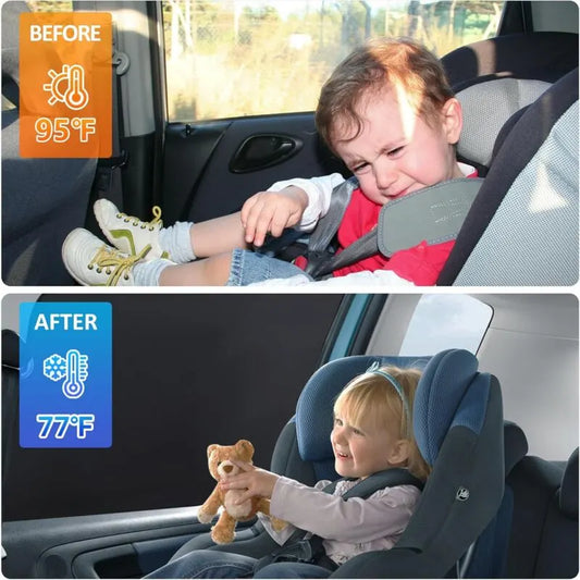 Car Sun Shade - Car Curtain For Baby/Kids/Pets/Adults Car, With Uv Protection, Privacy Protection, Silver - Image 3