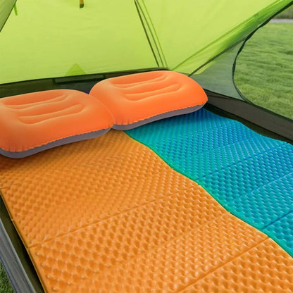 Inflatable Camping Pillows Orange 2 Pack Compact And Ultralight Beach Pillows For Travel, Hiking And Mountaineering - Image 2