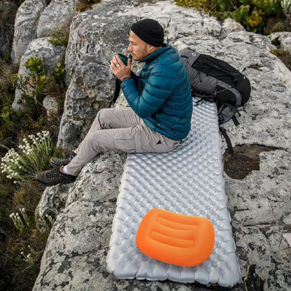 Inflatable Camping Pillows Orange 2 Pack Compact And Ultralight Beach Pillows For Travel, Hiking And Mountaineering - Image 3