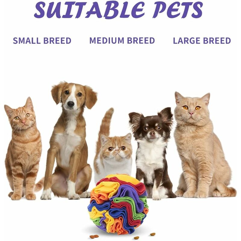 Dog Snuffle Mat Ball, Dog Play Mat, Interactive Dog Toy, Puzzle Slow Feeding Snuffle Mat, Stress Release For Small - Image 3