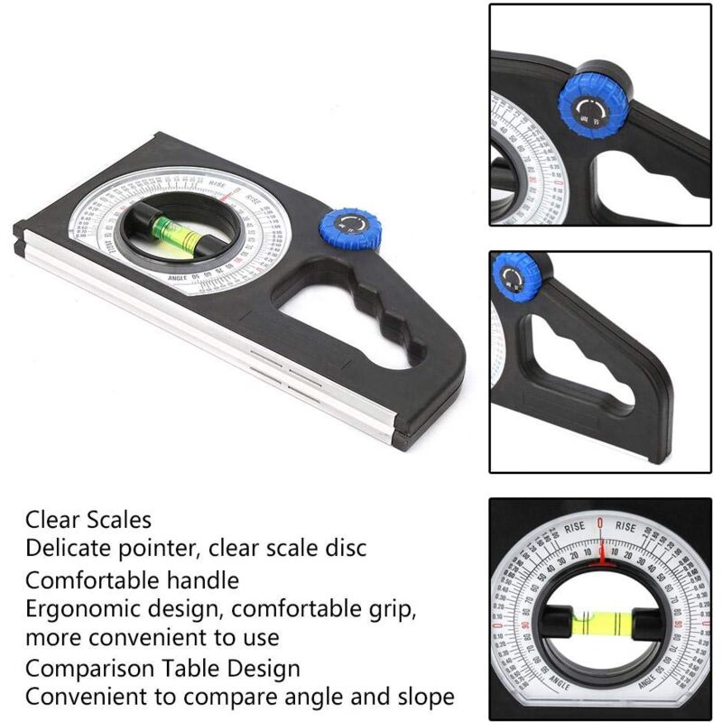 Inclinometer Universal Slope Measuring Ruler Multifunction Angle Meter Engineering Horizontal Measuring Angle - Image 3