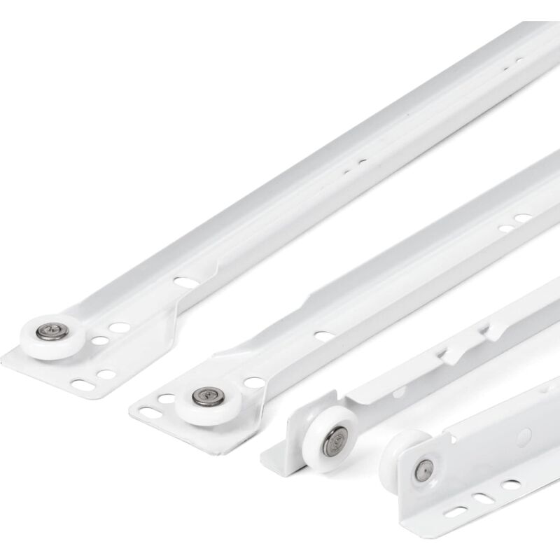 14 Inch Drawer Slides - 2 Pack (1 Pair) White Full Extension Drawer Slide Rails - Easy Assembly Drawer Slide Kit - Image 4