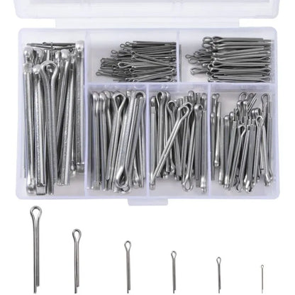 230 pcs Stainless Steel Cotter Pins M1 M2.5 M3 M4 M5 Retaining Pin Assortment Kit With Storage Box