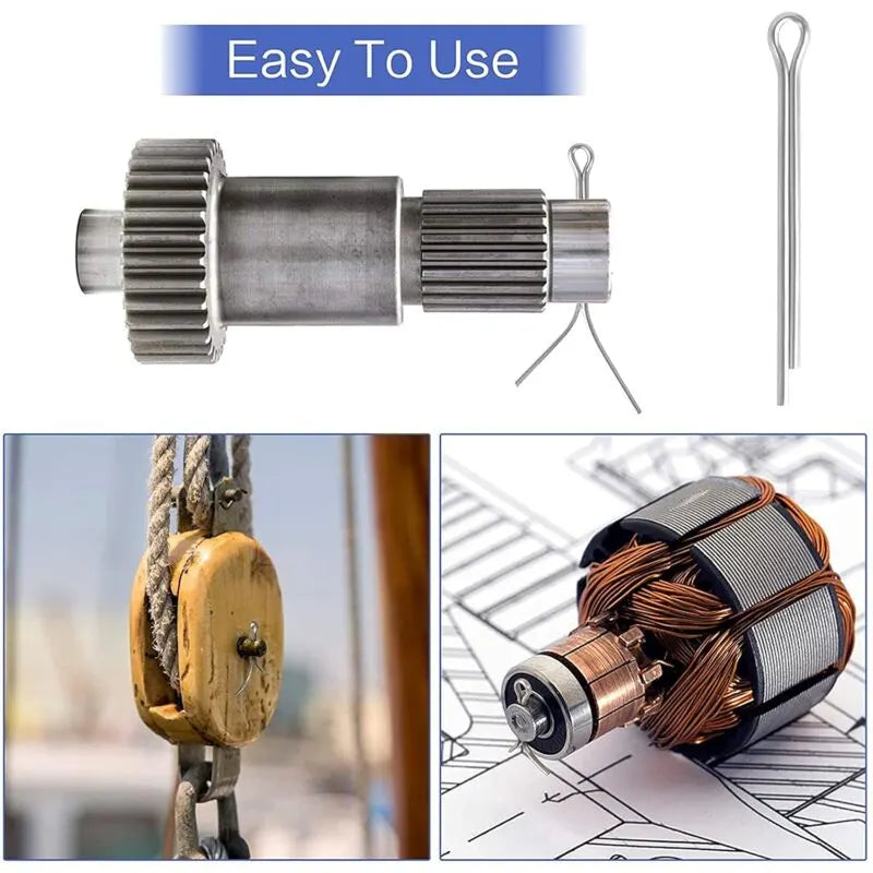230 pcs Stainless Steel Cotter Pins M1 M2.5 M3 M4 M5 Retaining Pin Assortment Kit With Storage Box - Image 4