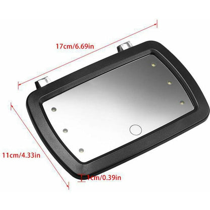 Car Sun Visor Mirror, 6 LED Vanity Mirror Automotive Makeup Mirror Cosmetic Mirror With Touch Screen For Car Truck Suv - Image 2