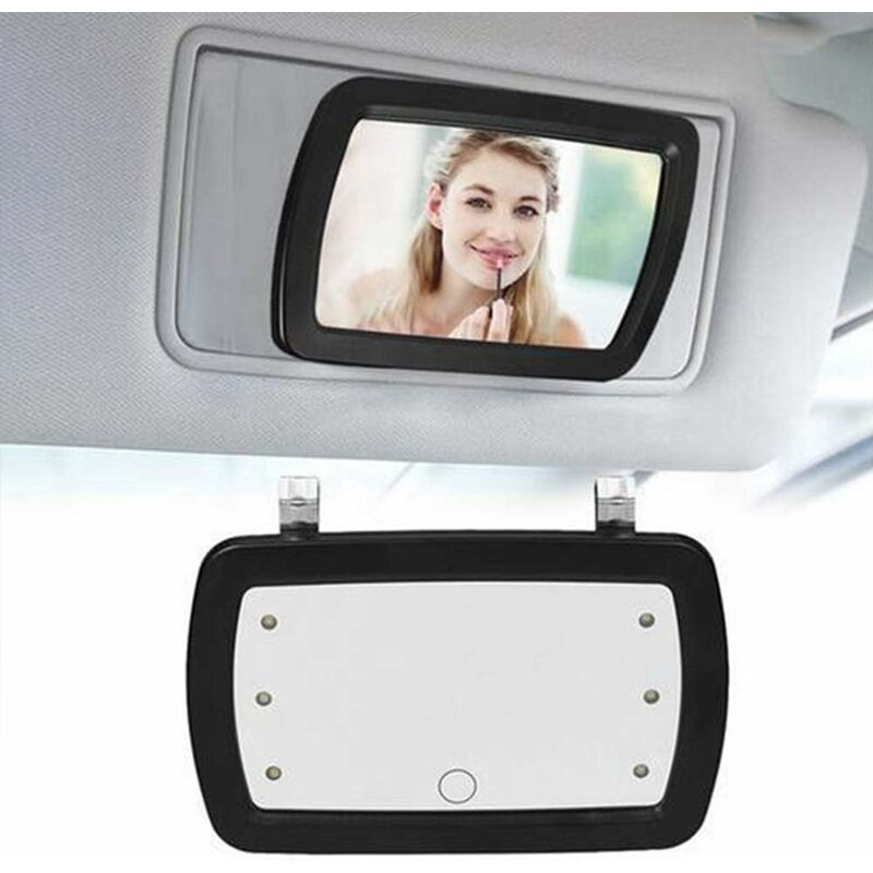 Car Sun Visor Mirror, 6 LED Vanity Mirror Automotive Makeup Mirror Cosmetic Mirror With Touch Screen For Car Truck Suv - Image 4