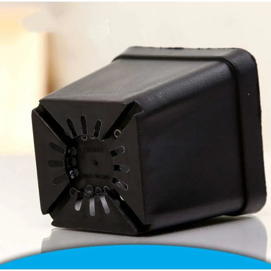 50 pcs Black Seedling Pot - Square Plastic Plant Pots - Small Indoor Outdoor Flower Pot (Black/ 6X6X6.5Cm) - Image 4