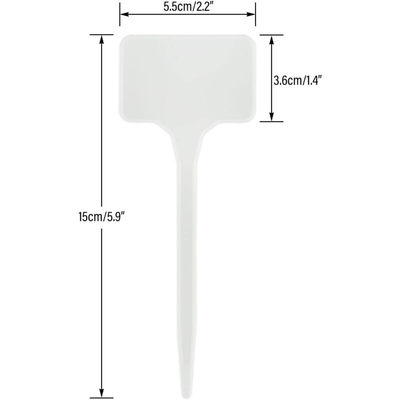 50 Pieces 15.5Cm Outdoor Plant Large Labels Outdoor Plastic Vegetable Garden, White - Image 3