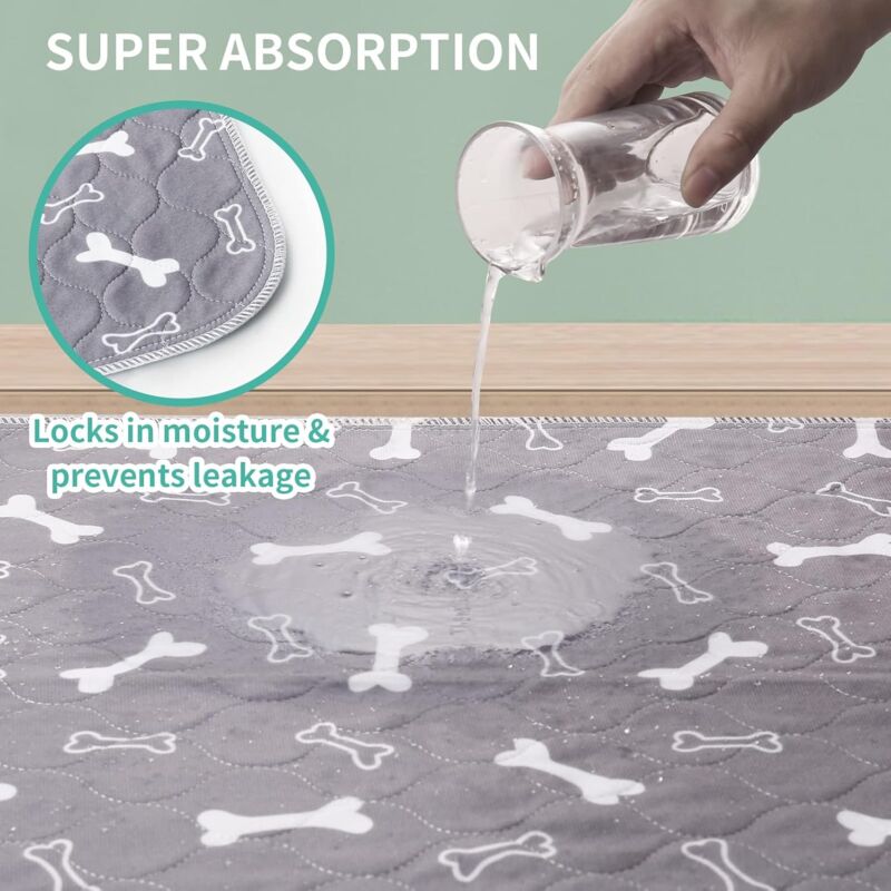 2 pcs 80 70Cm Ultra Absorbent Dog Training Mat, Non-Slip Washable Dog Mat, Reusable Puppy Training Mat For - Image 4