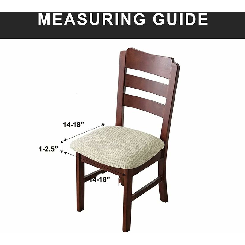 Chair Cover 2/4 Pieces Chair Cushion Cover Waterproof Chair Seat Cover Removable Washable Jacquard Elastic Chair Seat - Image 4