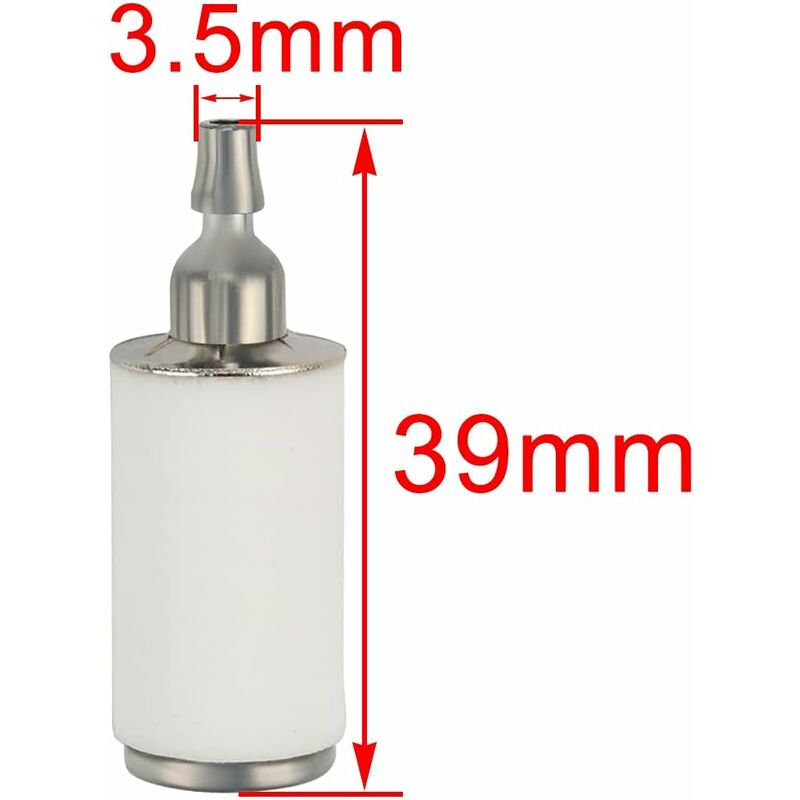 Fuel Line + Fuel Filter For Poulan Craftman Chainsaw 530069216 530069247 0.08" X 0.14" 3/32" X 3/16" - Image 3