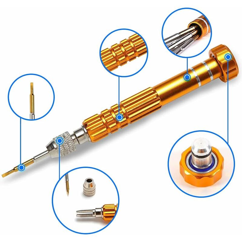 5-In-1 Multifunctional Precision Magnetic Small Pocket Screwdriver For Eyeglasses, Smartphones, Tablets, Watches, - Image 3