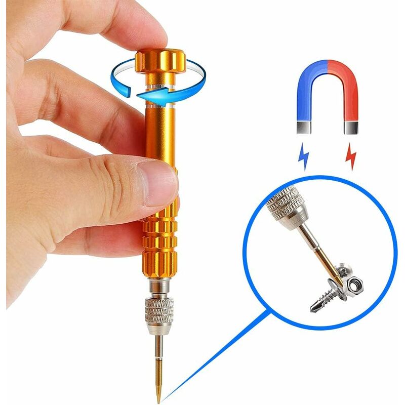 5-In-1 Multifunctional Precision Magnetic Small Pocket Screwdriver For Eyeglasses, Smartphones, Tablets, Watches, - Image 4
