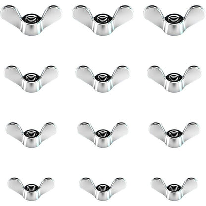 12 pcs Bright Zinc Wing Nuts Wing Nuts In Size M4 M5 M6 M8 Assortment Wing Bolts For Diy Tools Silver Clamping Bolt For