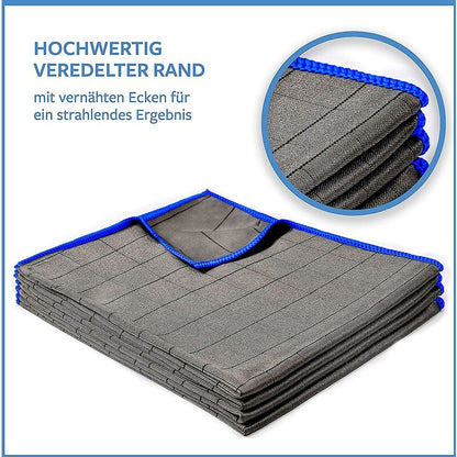 4X Professional Microfiber Glass Cloths 400Gsm - Streak-Free Cleaning Of Windows, Glasses - Extremely Absorbent, - Image 3