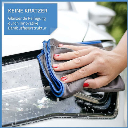 4X Professional Microfiber Glass Cloths 400Gsm - Streak-Free Cleaning Of Windows, Glasses - Extremely Absorbent, - Image 4