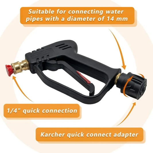4000 Psi High Pressure Washer Gun With 5 Water Nozzle Tips, Car Cleaning Gun - Image 2