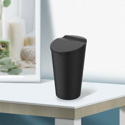 Small Car Trash Can With Lid - Car Cup Holder - Car Door Pocket Trash Can - Garbage Bin For Car, Home, Office - Black - Image 4