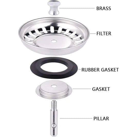 Kitchen Sink Filter, Sink Stopper, Stainless Steel Sink Filter, Stainless Steel Sink Stopper, Compatible With Most - Image 4