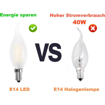 LED Bulb E14 Flame, Candle Shape, Warm White 2700K, 4W Incandescent Equivalent 40W, 400Lm, Pack Of 12 [Energy Class A+] - Image 4