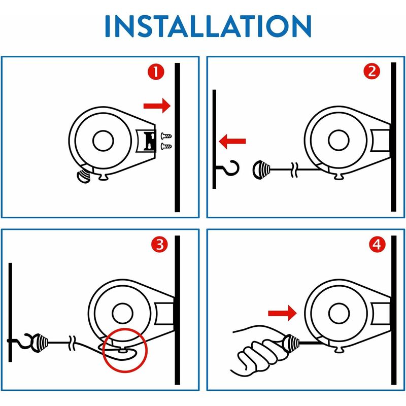 Long, 12M Retractable Clothes Line, Heavy Duty Clothes Dryer, Automatic Retractable Mechanism, Easy Wall Installation, - Image 4