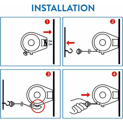 Long, 12M Retractable Clothes Line, Heavy Duty Clothes Dryer, Automatic Retractable Mechanism, Easy Wall Installation, - Image 4