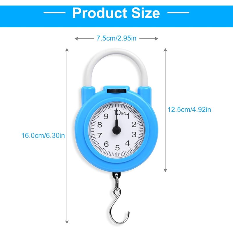 Luggage Scale, Max 10Kg Small And Portable Torque Scale With Comfortable Grip For Travel And Work - Image 2