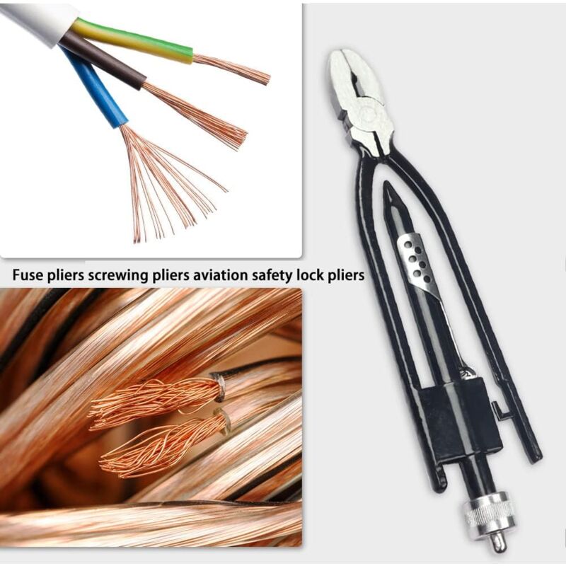 6 Inch Wire Twisting Pliers, Rivet Nut Pliers, High Carbon Steel Safety Wire Twister With Return Spring And Locking Jaws - Image 2