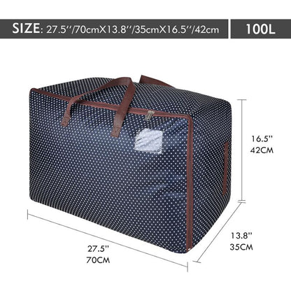 100L Garment Bags, Thick Oversized Organizer Storage Bag, Travel Bag (Blue) - Image 2