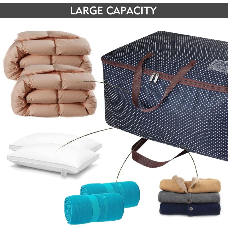 100L Garment Bags, Thick Oversized Organizer Storage Bag, Travel Bag (Blue) - Image 4