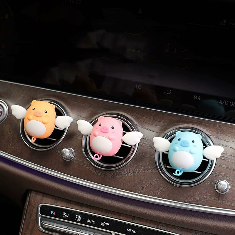 Car Vent Clip Pig Decoration, Cute Car Air Conditioning Vent Clip Air Outlet Clip Car Diffuser Charm For Most - Image 2