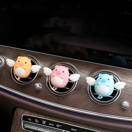Car Vent Clip Pig Decoration, Cute Car Air Conditioning Vent Clip Air Outlet Clip Car Diffuser Charm For Most - Image 2