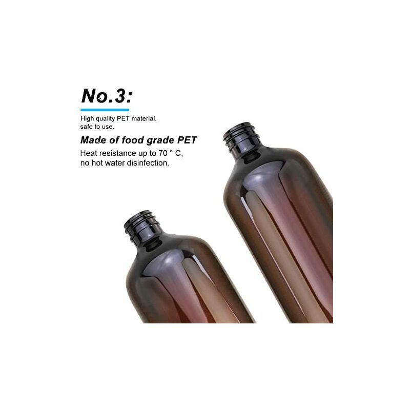 4 Pack 500Ml Pet Plastic Soap Dispenser With Black Lotion Pump Ideal For Kitchen Bathroom - Image 4